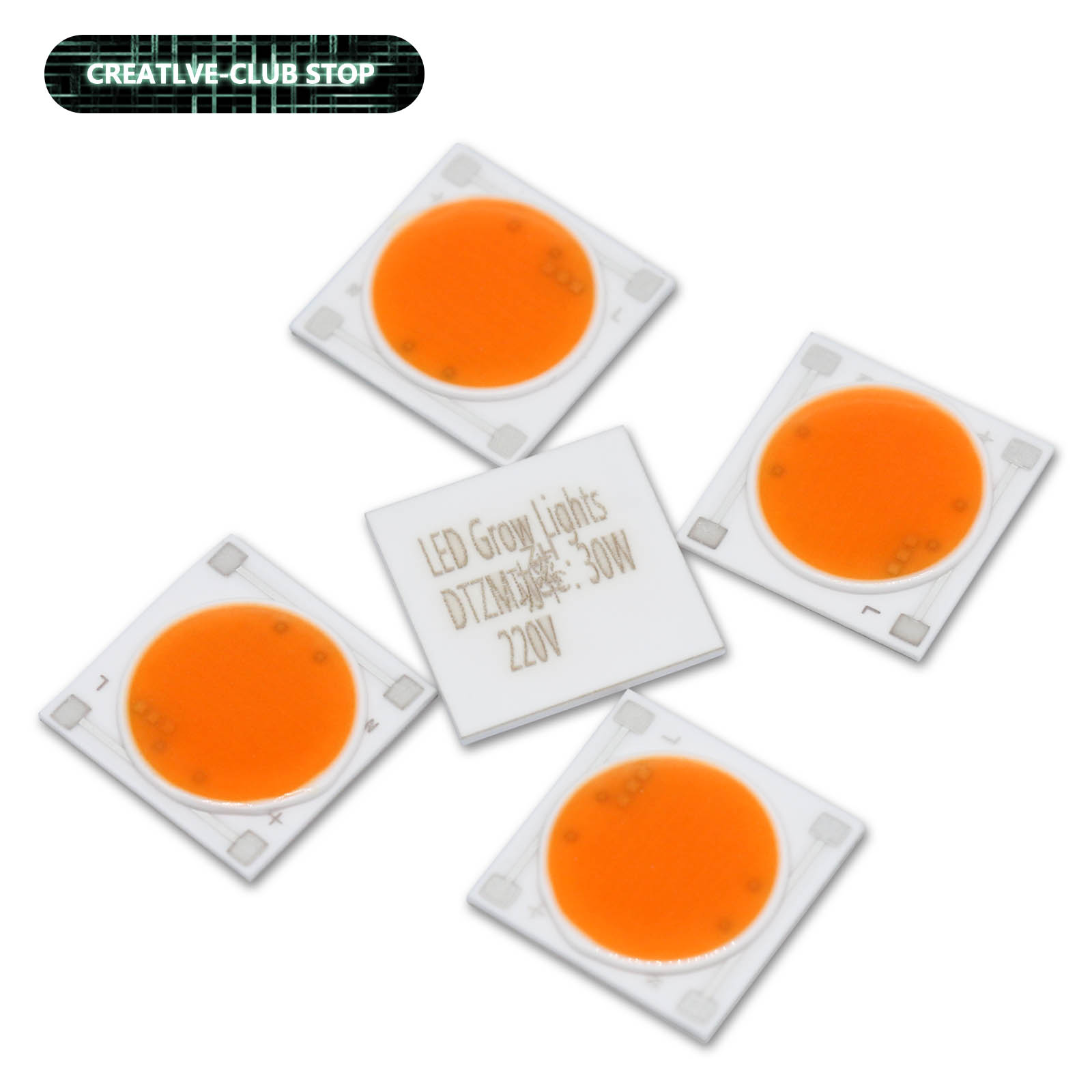 Plant Grow Light Full Spectrum - 5 pz Base in Ceramica LED