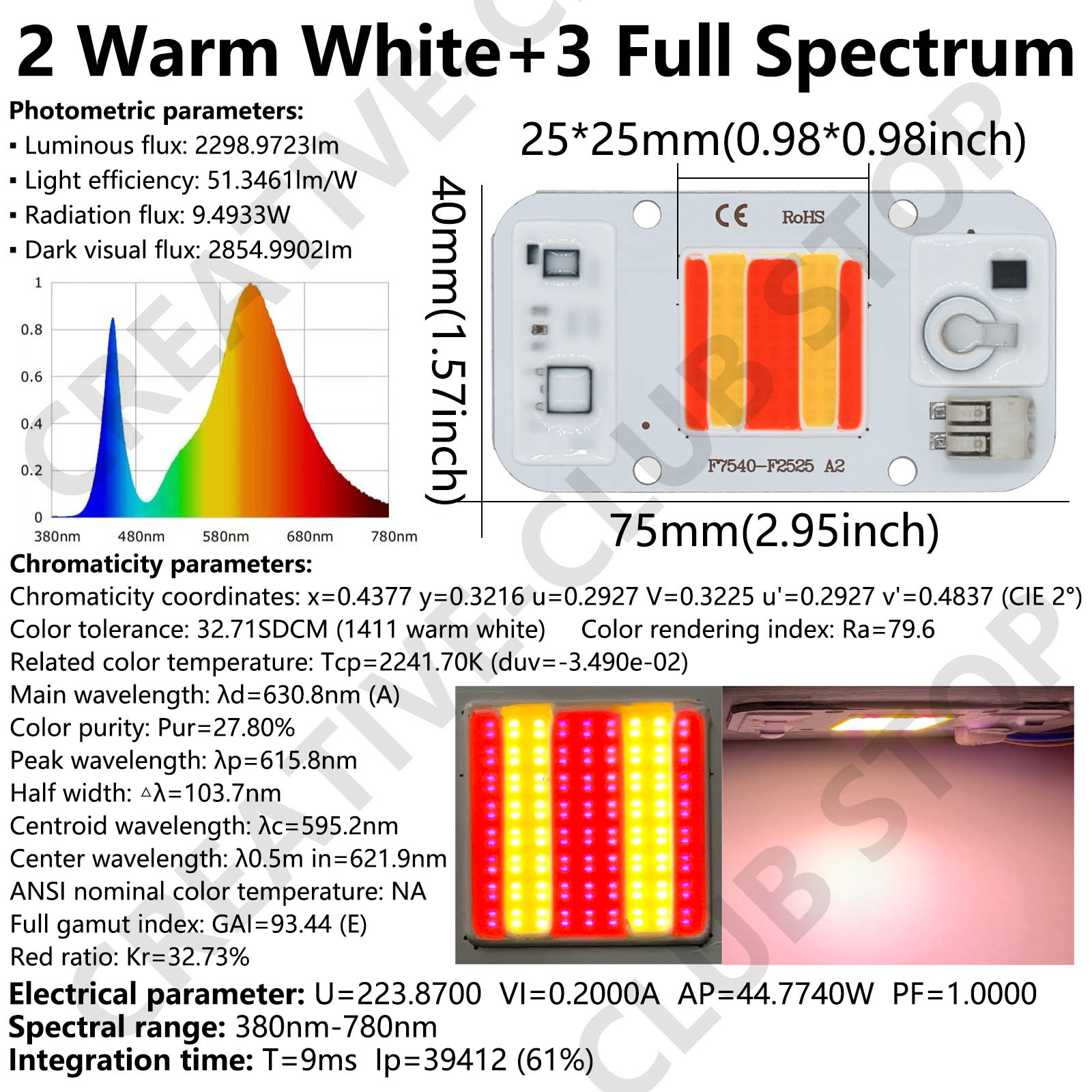 50W LED COB Chip Saldatura Gra - Plant Grow Light Full Spectrum recensione e prezzo