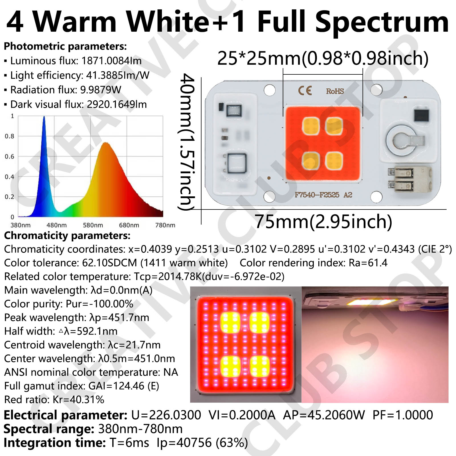 50W LED COB Chip Saldatura Gra - Plant Grow Light Full Spectrum recensione e prezzo