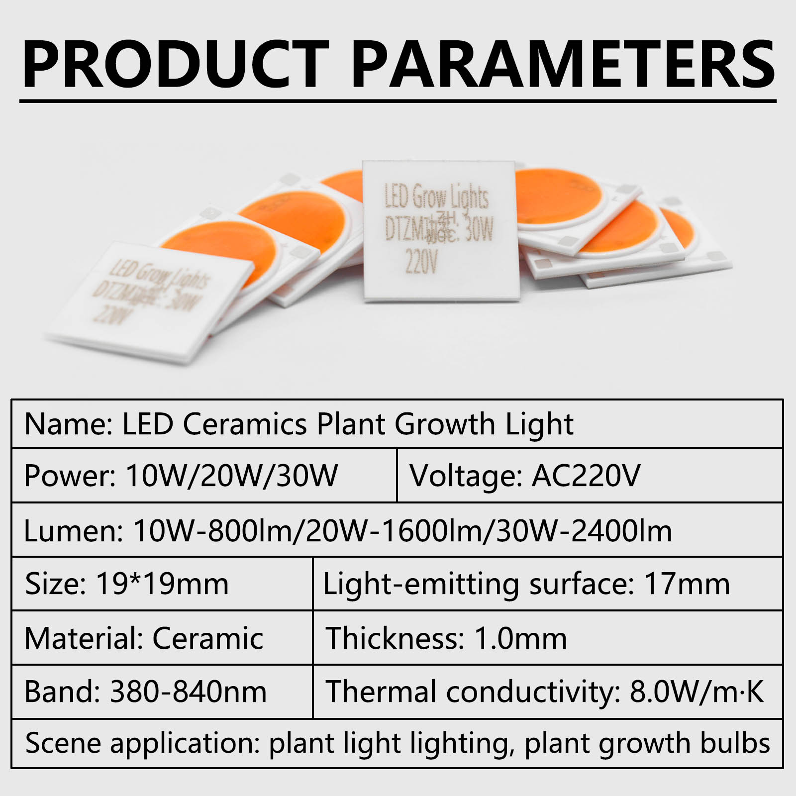 5 pz Base in Ceramica LED COB  - Plant Grow Light Full Spectrum recensione e prezzo